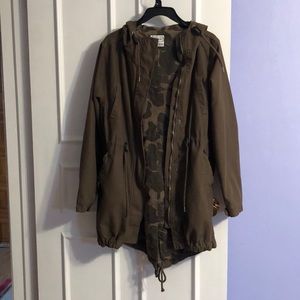 Green and Camo Cargo Jacket